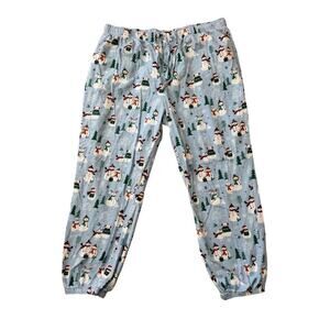 The Company Store Soft Flannel loungewear/Pj bottoms; Men's XL; Snowmen; Holiday